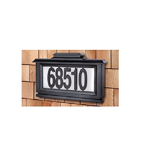 Black Series Solar-Powered Lighted Address Plaque