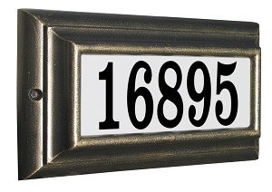 Qualarc Inc Edgewood Standard Lighted Address Plaque Oil Rub Bronze LTS-1300-ORB