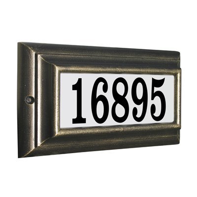 Qualarc Inc Edgewood Standard Lighted Address Plaque Pewter LTS-1300-PW