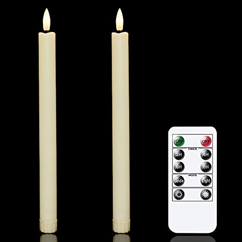 Vtobay Flameless Taper Candles with Remote TimerSet of 2 Ivory Flickering LED CandlesticksBattery Operated Window Plastic Warm Fire Candles for Indoor Outdoor Decor(No Scent 078 x 1024)
