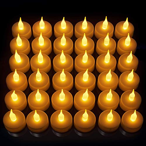 Vont LED Candles 24 Pack Lasts 2X Longer Realistic Tea Lights Candles LED Tealight Candles Flickering Bright Tealights Battery Operated Candles Flameless Candles Unscented Batteries Included