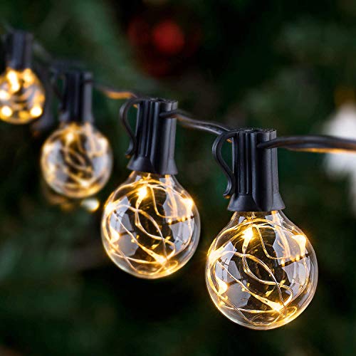 LED Outdoor String Lights  Novtech 385FT 30Bulbs G40 Globe String Lights  Waterproof Patio String Lights Outdoor Decorative String Lights for Backyard Bistro Porch Garden Cafe Party  UL Standard