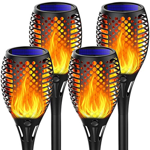 Marlrin Solar Lights Outdoor2022 Upgraded Solar Torch Lights with Flickering Flame Waterproof Solar Tiki Torches Flame Lights Landscape Lighting Auto OnOff for Garden Pathway Yard Patio Décor