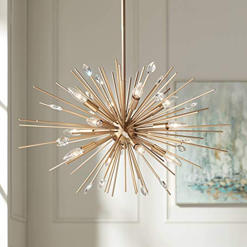 Janae Antique Gold Sputnik Chandelier Lighting 29 12 Wide Modern Industrial Clear Crystal Ball 12Light Fixture for Dining Room House Bedroom Kitchen Island Hallway Ceilings  Possini Euro Design