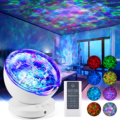 Galaxy Projector Joycabin Ocean Wave Projector Night Light with Remote Control8 Lighting Modes Music Speaker Timer Night Light Projector for Kids Adults Bedroom Living Room Decoration