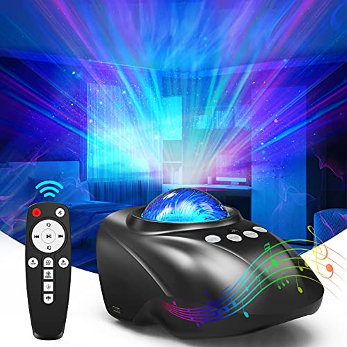 Galaxy Star Christmas Projector Night Light  Aurora Light with Remote Control，Music Speaker，White Noise，Light up Ceiling with Aurora  Timer Function for Kids Adult Room DecorBirthdayParty