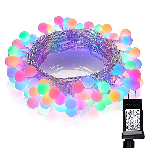 Lyhope Globe Pastel Lights 33ft 100 LED Easter Lights 8 Lighting Modes with Timer ETL Listed 30V Decorations String Lights for ChristmasBedroomPatioGardenIndoor Decor (MultiColor)