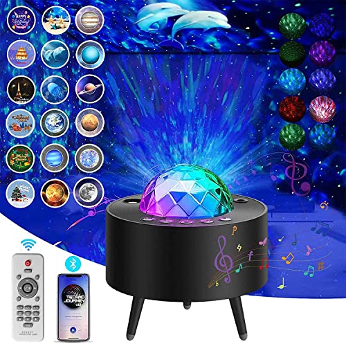 Galaxy Projector Night Light for Bedroom Starry Projector Light with Bluetooth Speaker Cute Room Décor for Kids Light for Birthday Party Christmas LED Nebula Lamp for Ceiling Gaming Room