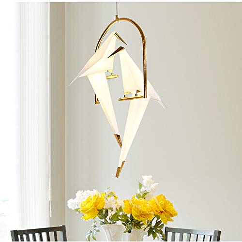 NIUYAO 2 Vivid Bird Pendants Light 32 Height Pendant Lamp Mounted Lighting Fixture Ceiling Light Bird Chandelier (Bulb Included) 440080