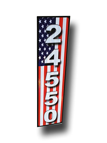 American Flag Vertical Mailbox House Address Plaque Reflective&hellip