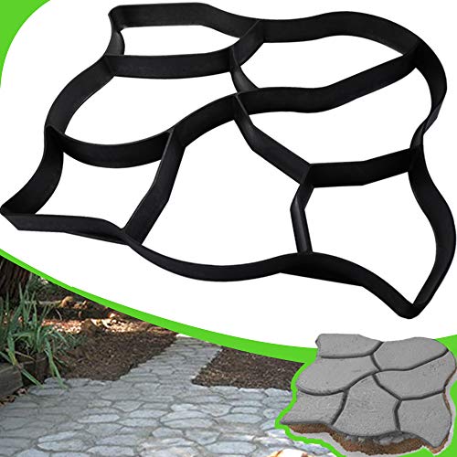 CJGQ Walk Maker Reusable Concrete Path Maker Molds Stepping Stone Paver Lawn Patio Yard Garden DIY Walkway Pavement Paving Moulds (Oversized)
