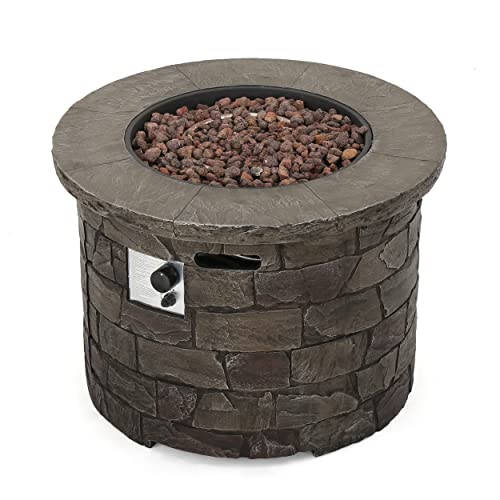Christopher Knight Home Stillwater Outdoor Circular Firepit Natural Stone Finish