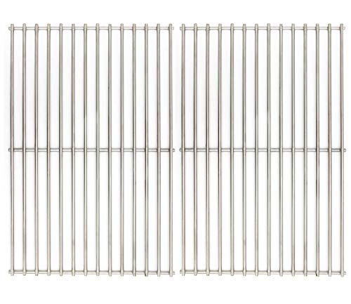 Hongso Grill Grates Durable 304 Stainless Steel Solid Rod 19 14 inch Cooking Grid Grates Replacement for Turbo Charmglow Brinkmann Gas Grill (2 Pieces SCS612)