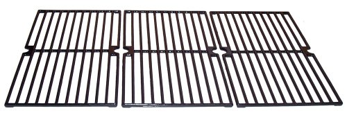 Music City Metals Gloss Cast Iron Cooking Grid Replacement for Select Brinkmann and Charmglow Gas Grill Models Set of 3