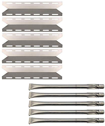 Votenli S9234A (5Pack) S10361 (5Pack) Replacement Reapir Rebuild Kit Heat Plate and Burner Tube for Charmglow 7200234 Nexgrill 7200033 7200234 7200289Kirkland 7200025 Gas Grill Models