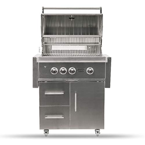 Coyote SSeries Natural Gas Grill 30in 3Burner Freestanding Grill with RapidSear Infrared Burner  Rotisserie  C2SL30NGFS