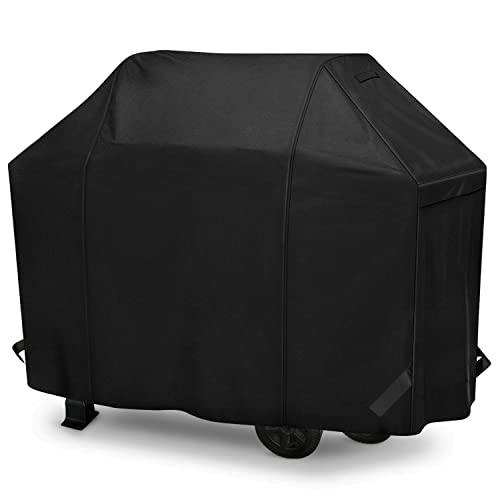 iCOVER Gas Grill Cover 58 inch 600D Canvas Waterproof Fade Resistant Heavy Duty BBQ Cover 7130 Sized for Weber 3 Burner Grill Char BroilHolland Jenn Air