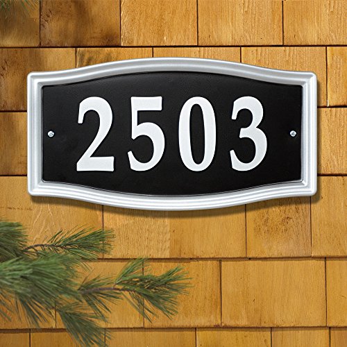 Whitehall Products Easy Street Address Sign Plaque Silver