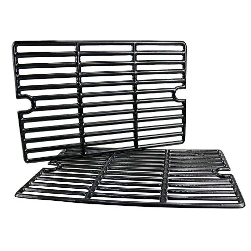 GRISUN Cast Iron Cooking Grates for Charbroil Smoke Hollow 16 Inch Grill Grates Replacement Parts for Gas Grill Model Smoke Hollow PS9900 7000CGS Charbroil 463722315 463722313 463750914 2 Pack