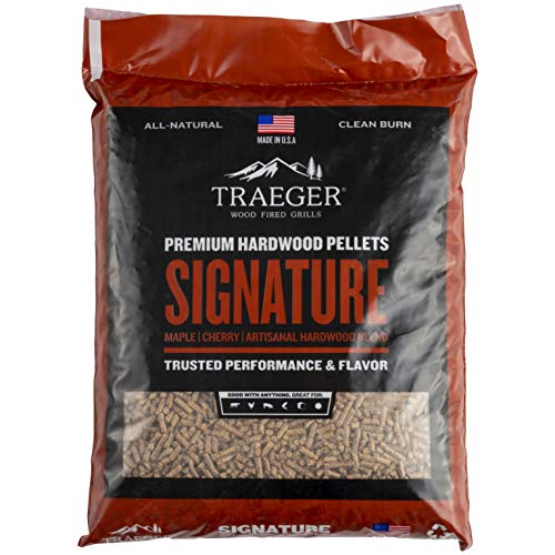 Traeger Grills Signature Blend 100 AllNatural Hardwood Pellets for Grill Smoke Bake Roast Braise and BBQ 20 lb Bag