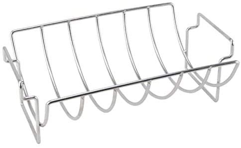 Duke Grills Omaha Rib Rack for Smoker and Grill  Non Stick Stainless Steel Grill Rack for 6 Racks of Ribs  for Traeger Weber Green Egg Oven  Reversible for Roasts Chicken Prime Rib