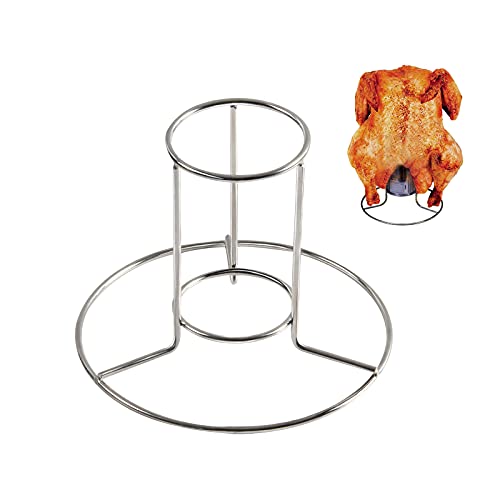 KAMaster Beer Can Chicken Holder for Grill and SmokerMore Higher to Holder  Beercan Chicken Rack Stainless Steel BBQ Roaster Rack for Grill Accessories Turkey Fryer Base Oven Rib Racks for Smoking