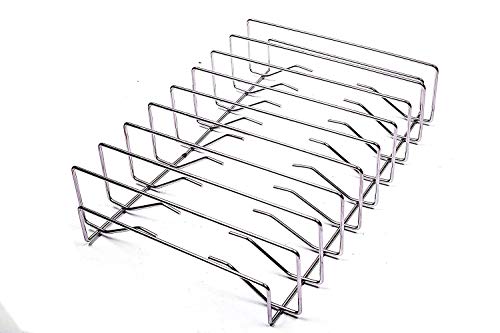 Replace parts Stainless Steel Grills BBQ Rib Rack (BAC354)，Suitable for Traeger Pit boss Camp Chef Weber CharBroil and Others GrillsOvensSmoker