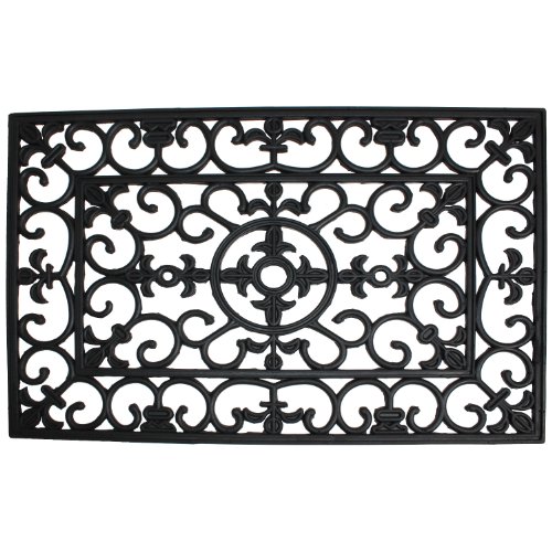 DII Rubber Doormats Collection All Weather 24x36 Wrought Iron
