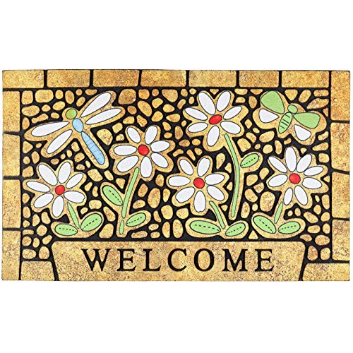 Door Mat Welcome Mat 24 x 36 Inch Front Door Mat Outdoor for Home Entrance Outdoor Mat for Outside Entry Way Doormat Entry Rugs Heavy Duty Non Slip Rubber Back Low Profile Dragonfly