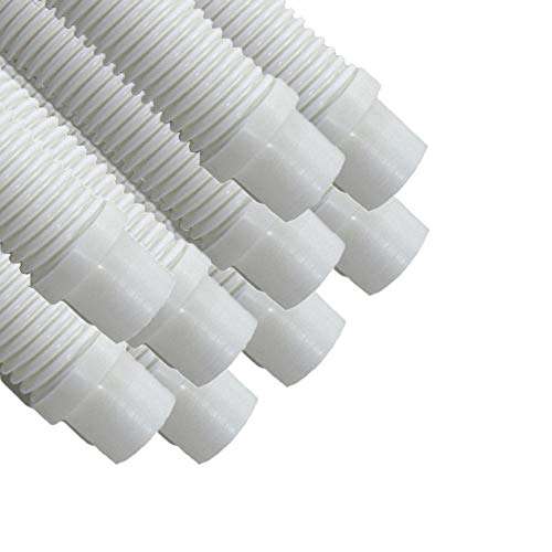 Puri Tech 9 Pack Universal Pool Cleaner Suction Hose 48 Inches Long White Color for Kreepy Krauly Baracuda G3G4 Navigator  More Universal Fit 4 Feet Long