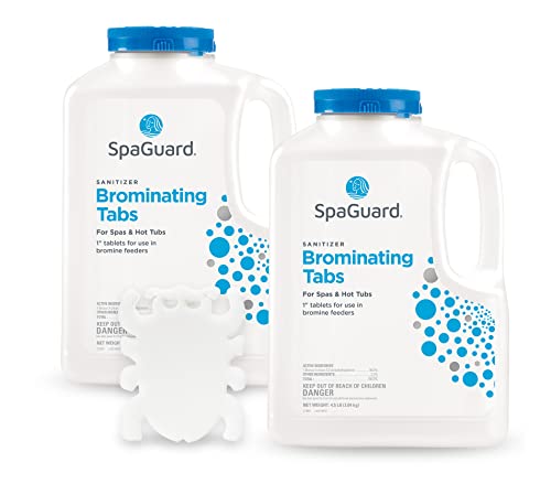 HotTubClub SpaGuard Brominating Tablets 45lb Bundle  Spa and Hot Tub Sanitizer Chemicals  Contains Scum Absorber and 2X Bromine 45lb (3 Pack)