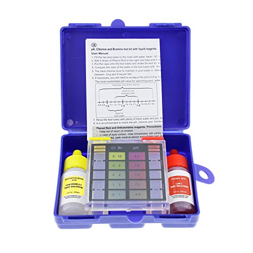 US Pool Supply Standard 3Way Swimming Pool  Spa Test Kit Tests Water for pH Chlorine and Bromine