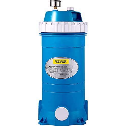 VEVOR Pool Cartridge Filter 150Sq Ft Filter Area Inground Pool FilterAbove Ground Swimming Pool Cartridge Filter System wPolyester CartridgeCorrosionproofAuto Pressure Relieve2 Unions Included