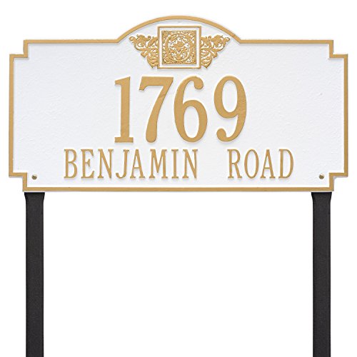 Monogram Address Lawn Plaque 23Wx12H 2 Lines