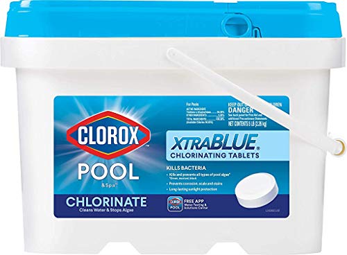 CLOROX PoolSpa XtraBlue 3Inch Long Lasting Chlorinating Tablets 5Pound Chlorine