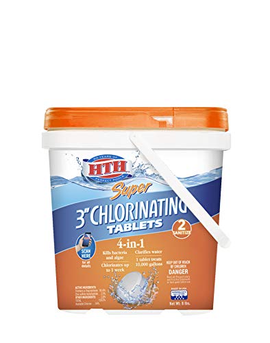 HTH 42037 Super 3 Chlorinating Tablets Swimming Pool Chlorine 8 lbs