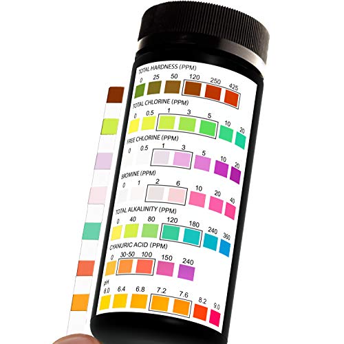 JNW Direct Pool and Spa Test Strips  Quick and Accurate Pool Test Strips  71 Pool Test Kit  100 Bromine pH Hardness and Chlorine Test Strips  with Ebook and App  100 Water Test Strips