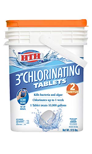 HTH 42030 3inch Chlorinating Tablets Swimming Pool Chlorine 375 lbs