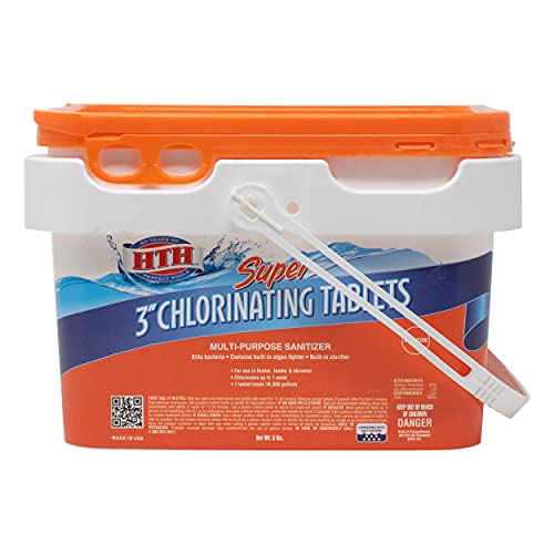 HTH 42042 Super 3 Chlorinating Tablets Swimming Pool Chlorine 5 lbs