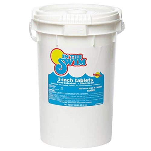 In The Swim 3 Inch Stabilized Chlorine Tablets for Sanitizing Swimming Pools  50 Pounds