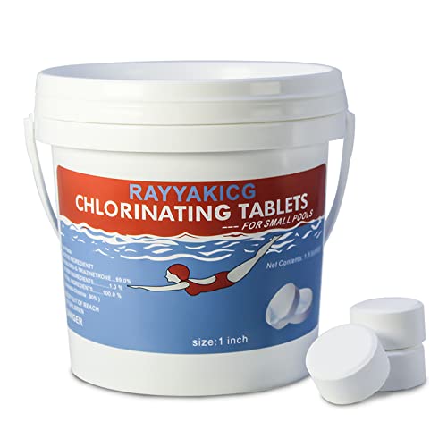 Pool Chlorine Tablets 1 Inch for Small Pools 15 lb  1 Chlorinating Tablets for AboveGround Pools or Inflatable Pools  Chlorine Tabs for Swimming Pools Hot Tubs and Spas  15 Pounds