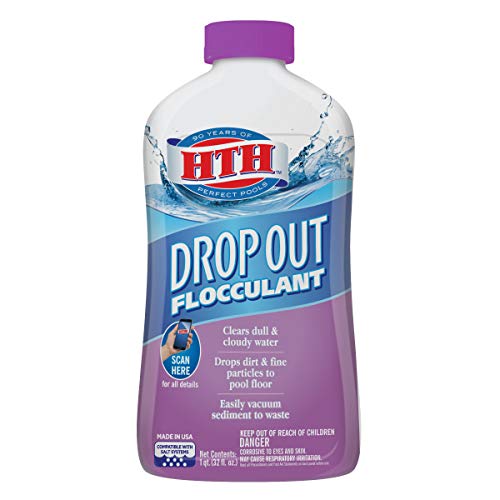 HTH 67029 Drop Out Flocculant Swimming Pool Cleaner 1 qt