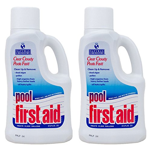 Natural Chemistry 0312202 Pool First Aid Clears Cloudy Swimming Pool Water 2Liters 2Pack