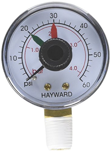 Hayward ECX271261 Boxed Pressure Gauge with Dial Replacement for Select Hayward Filter and Multiport Valve