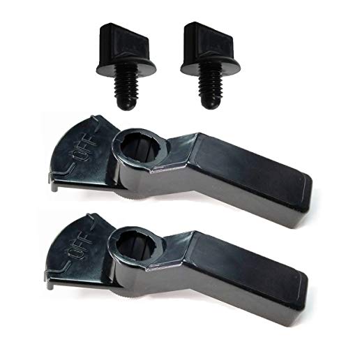 ATIE Never Lube Valve Handle R04872007433 and Knob 4603R0486900 Replacement Kit Fits Zodiac Jandy 2Port3Port NeverLube Valve BlackGray Handles 4733 R0487200 1301 (2 Pack)
