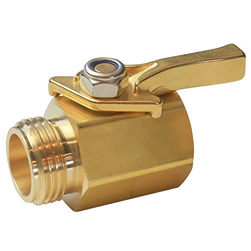 Xiny Tool Shut Off Valve 34 Heavy Duty Brass Garden Hose Shut Off Ball Valve