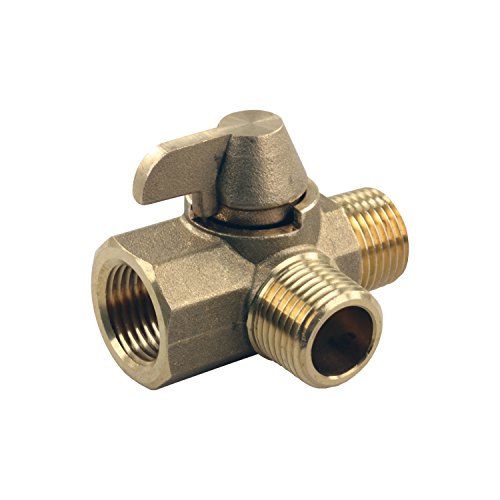 JR Products 62245 3Way Brass Diverter Valve  12 MPT x 12 MPT x 12 FPT