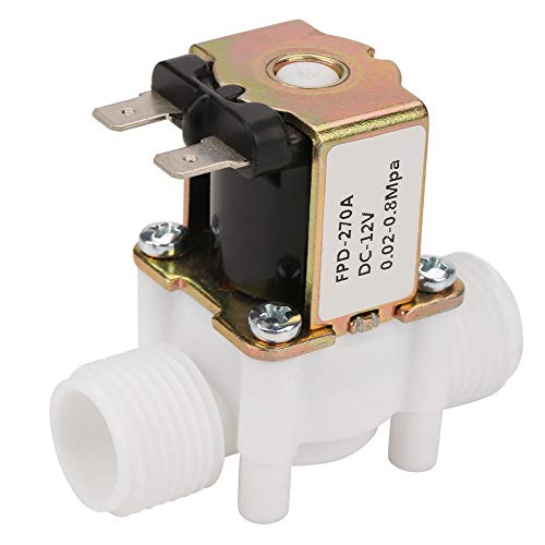 Electric Solenoid Valve 12V G12 NC Plastic Electrical Inlet Solenoid Water Valve for Water Dispense Water Control Diverter Device