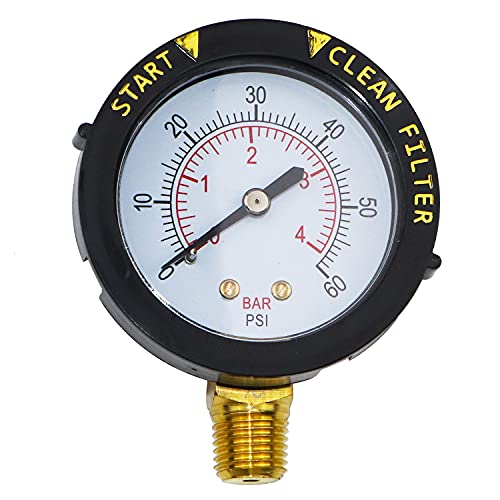 Wuples Pool Filter Pressure Gauge for Hayward Pentair 190058Swimming Pool Pressure Guage 60psi Compatible with Pentair Air Relief Valve