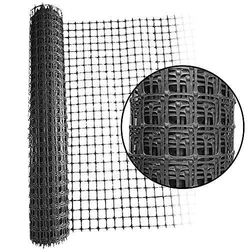COSDACE Garden Fence Animal BarrierHeavy Duty 33x66ft Plastic Safety Mesh Pool Snow Fencing Outdoor Reusable Netting Fence for Construction Dogs Yard Vegetable Poultry Rabbits ChickenBlack